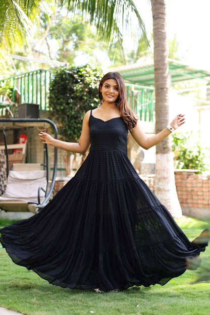 Stunning Black Tiered Dress